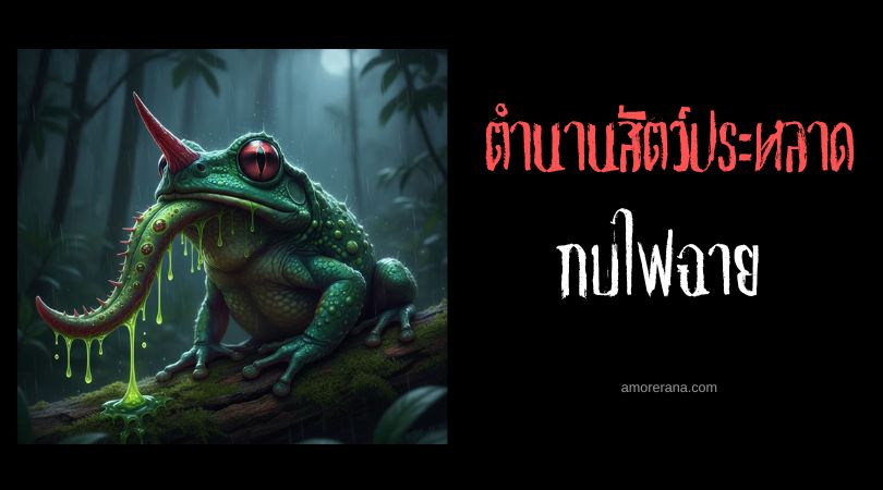 กบไฟฉาย (Flashlight Frog) กบลิ้นพิษ ประเทศแคเมอรูน